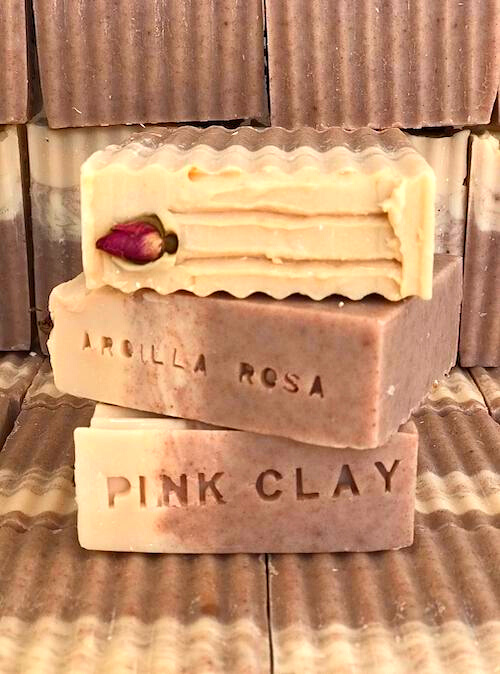 Jabón de arcilla rosa